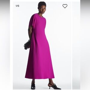 COS Pleated Midi T-Shirt Dress